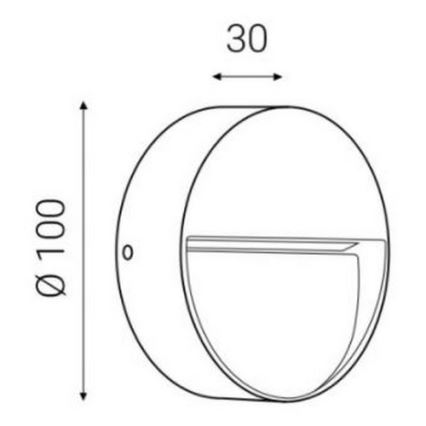 LED2 - Aplique para exterior LED STEP ON LED/3W/230V IP54