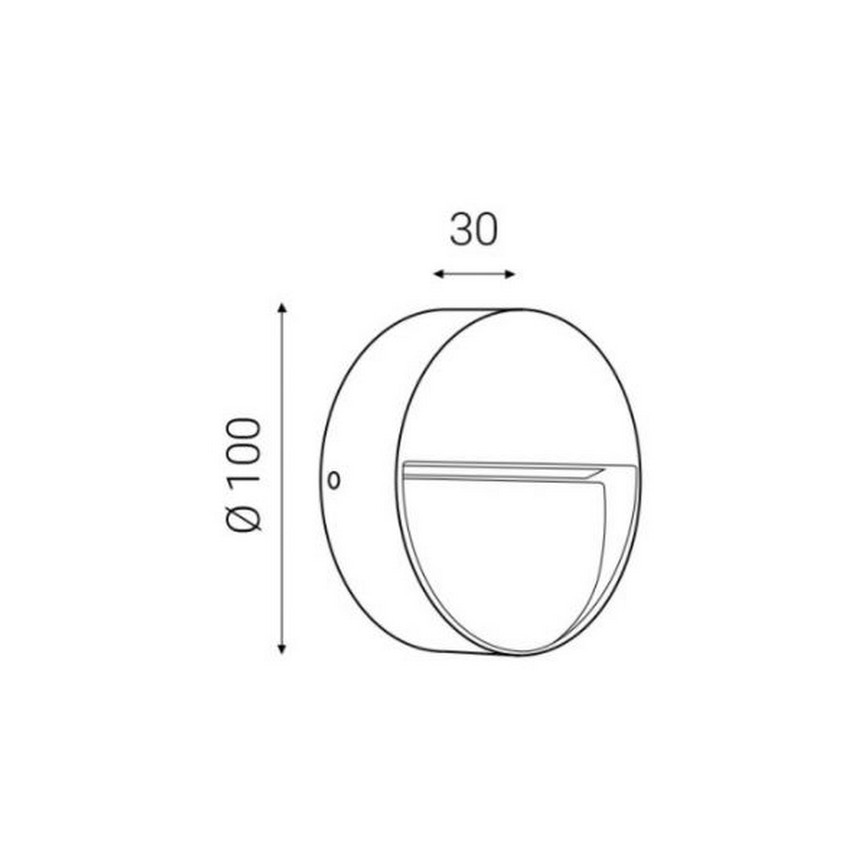 LED2 - Aplique para exterior LED STEP ON LED/3W/230V IP54