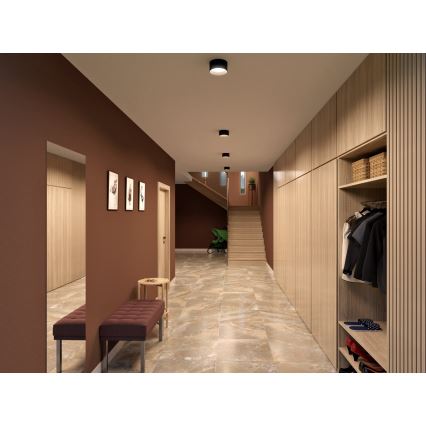 LED2 - Foco LED ZETA ON LED/8W/230V 3000/3500/4000K Ø 9 cm negro