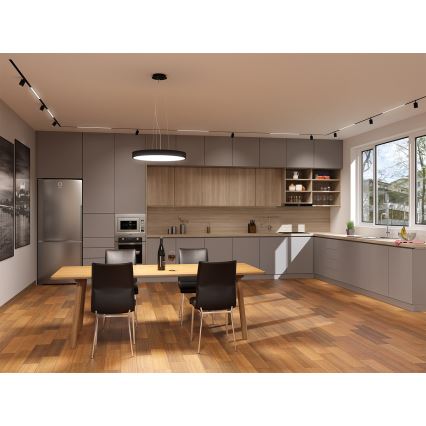 LED2 - Lámpara colgante LED con cable MONO SLIM, 30W/230V, 3000K/4000K, diámetro 40 cm, negra