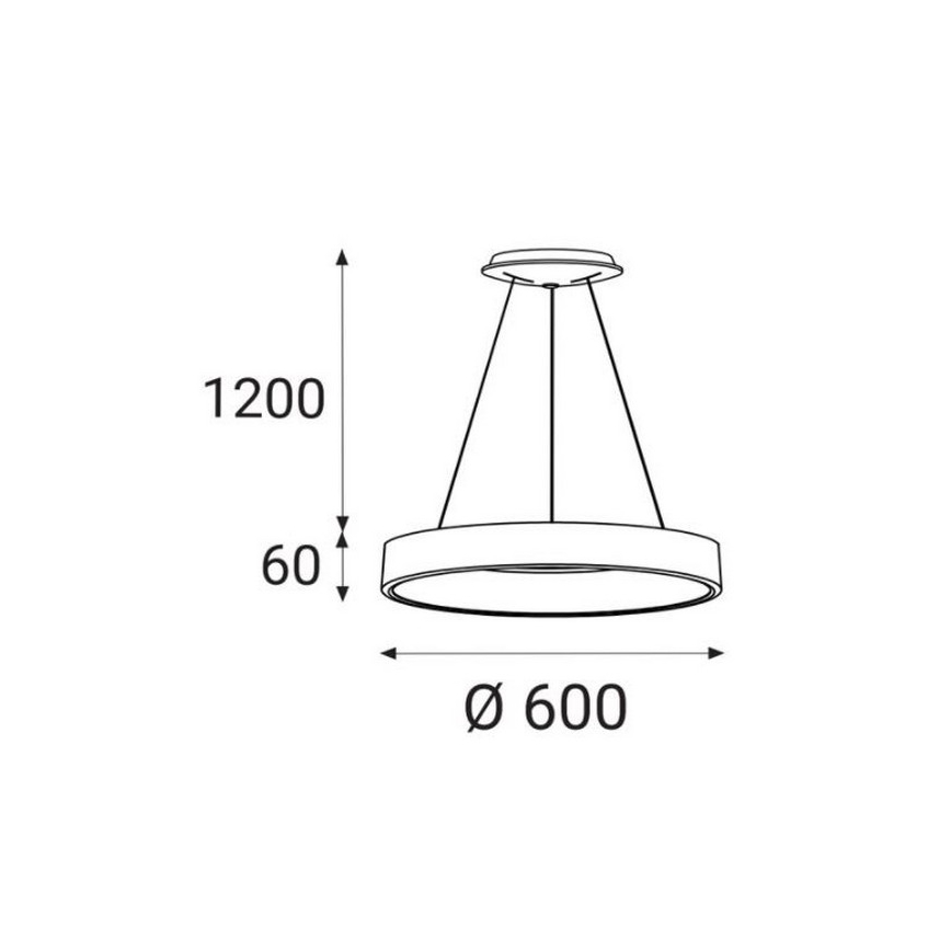 LED2 - Lámpara de araña de cable LED BELLA LED/50W/230V 3000/4000K blanco