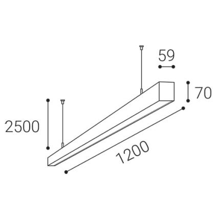 LED2 - Lámpara de araña LED con cable NOLI LED/40W/230V 3000K/3500K/4000K negro