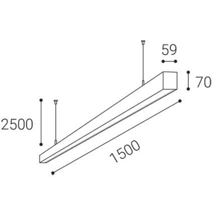 LED2 - Lámpara de araña LED con cable NOLI LED/60W/230V 3000K/3500K/4000K blanco