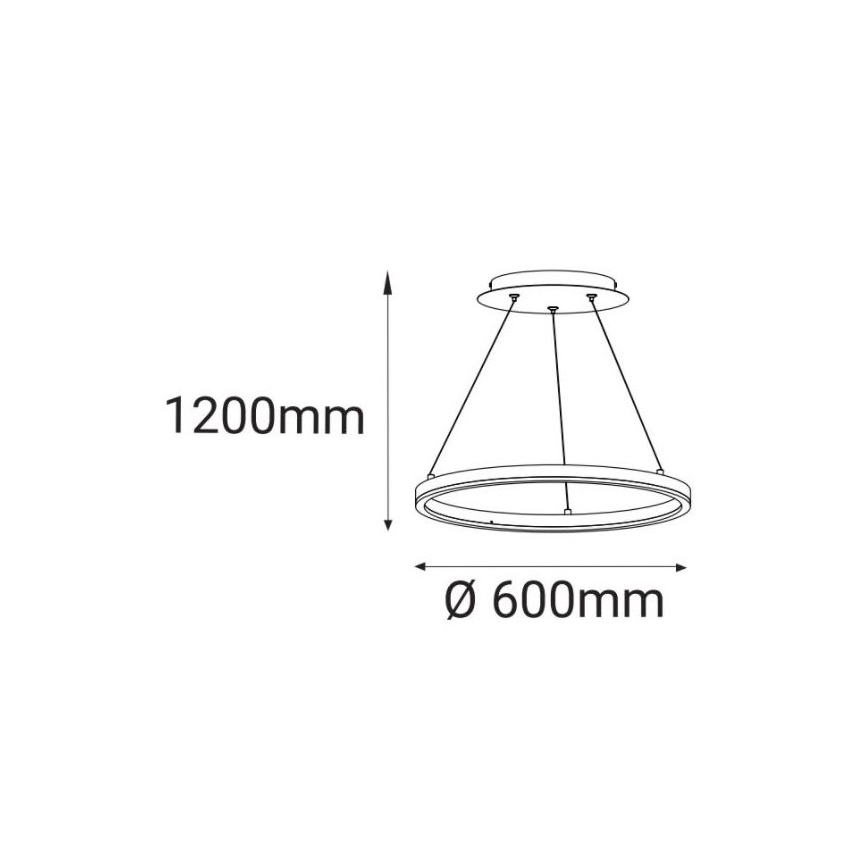 LED2 - Lámpara de araña LED de cable CIRCLE LED/42W/230V