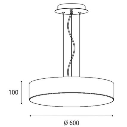 LED2 - Lámpara de araña LED de cable MONO LED/60W/230V 3000/4000K blanco