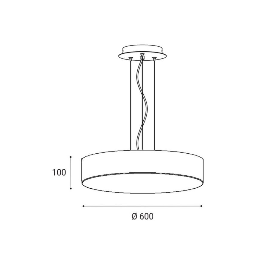 LED2 - Lámpara de araña LED de cable MONO LED/60W/230V 3000/4000K blanco