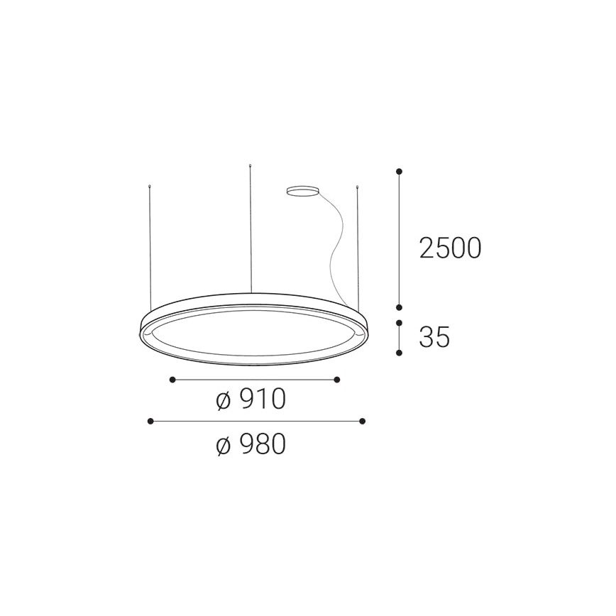 LED2 - Lámpara de araña LED regulable con cable BELLA LED/80W/230V 3000K/4000K marrón