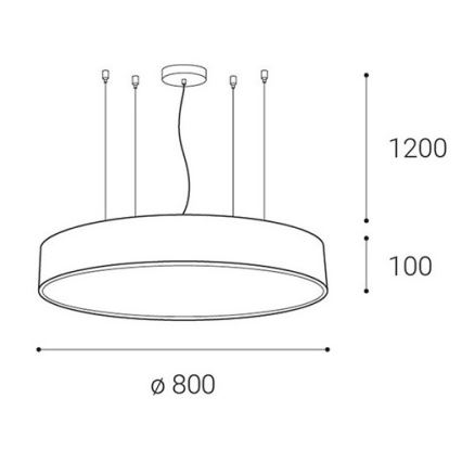 LED2 - Lámpara de araña LED regulable con cable MONO LED/100W/230V 3000K/4000K negro