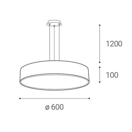 LED2 - Lámpara de araña LED regulable con cable MONO LED/60W/230V 3000K/4000K blanco