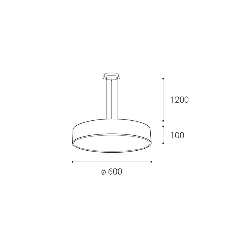 LED2 - Lámpara de araña LED regulable con cable MONO LED/60W/230V 3000K/4000K blanco