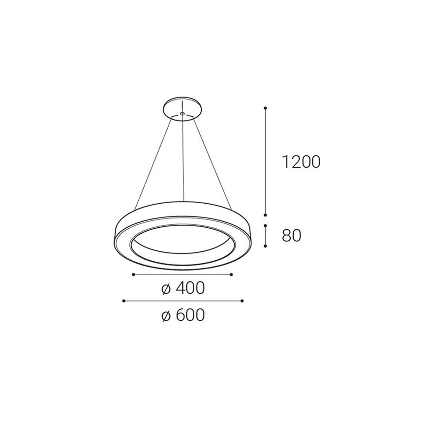 LED2 - Lámpara de araña LED regulable con cable SATURN LED/50W/230V 3000K/4000K negro