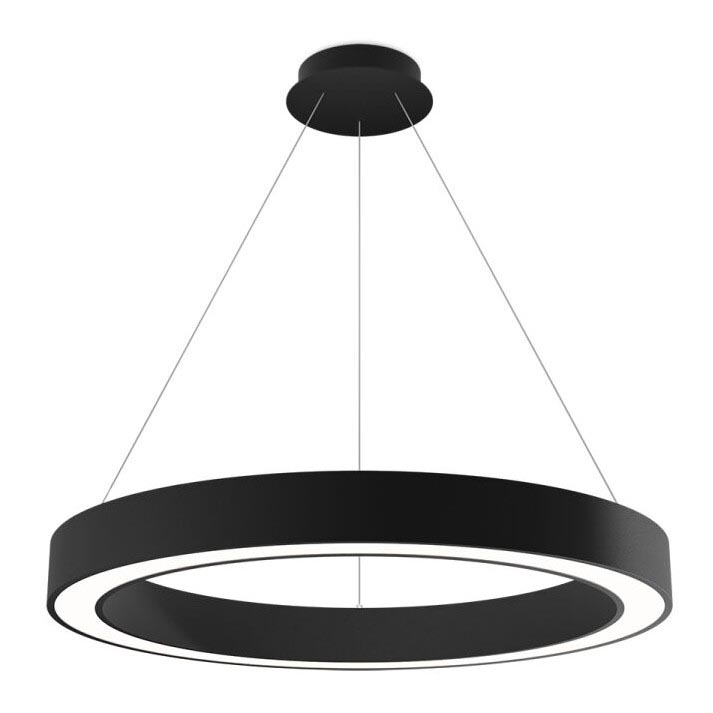 LED2 - Lámpara de araña LED regulable con cable SATURN LED/60W/230V 3000K/4000K negro