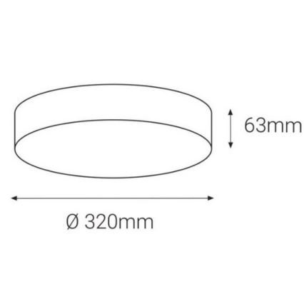 LED2 - Plafón de exterior con sensor DRUM LED/21W/230V IP65 3000K/4000K/6500K