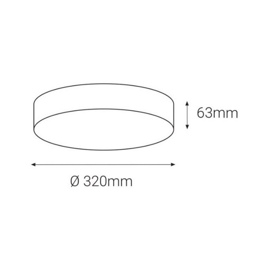 LED2 - Plafón de exterior con sensor DRUM LED/21W/230V IP65 3000K/4000K/6500K