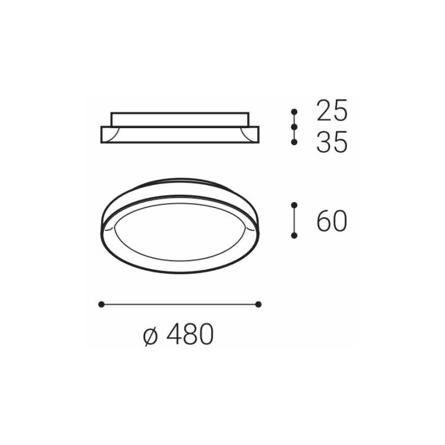LED2 - Lámpara de techo LED BELLA SLIM LED/38W/230V 3000/4000K negro