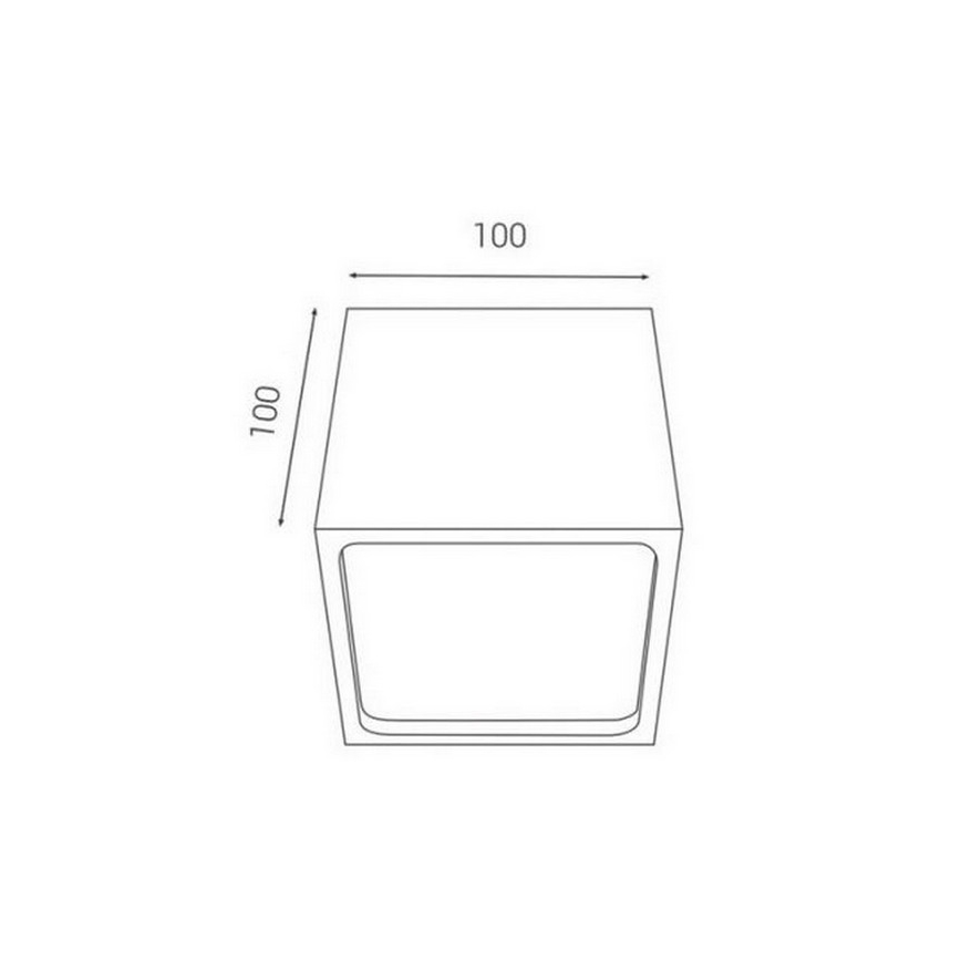 LED2 - Lámpara de techo LED CUBE LED/12W/230V blanco