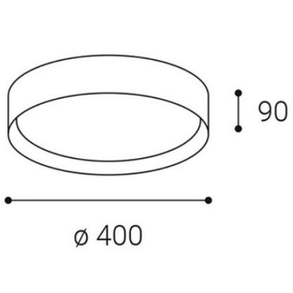 LED2 - Lámpara de techo LED MILA LED/30W/230V 3000/4000K