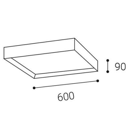 LED2 - Lámpara de techo LED MILO LED/60W/230V 3000/4000K