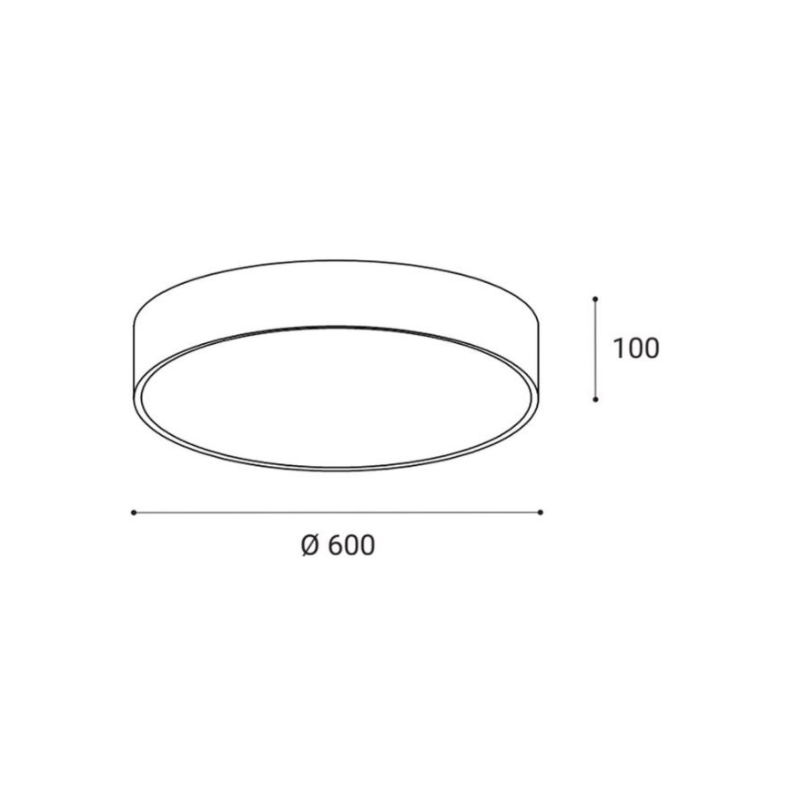 LED2 - Lámpara de techo LED MONO LED/60W/230V 3000/4000K negro