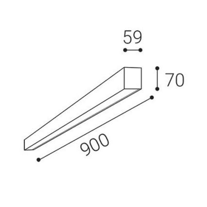 LED2 - Lámpara de techo LED NOLI, 30 W, 230 V, 3000/3500/4000 K, 90 cm, blanco