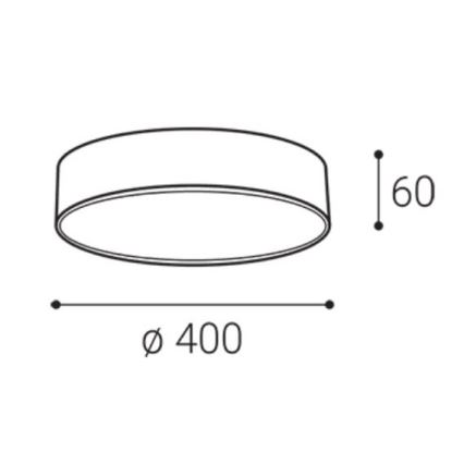 LED2 - Lámpara de techo MONO SLIM LED/30W/230V 3000/4000K Ø 40 cm blanca