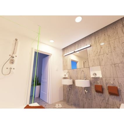 LED2 - Lámpara empotrada para baño SLIM LED/10W/230V IP43 CRI 90