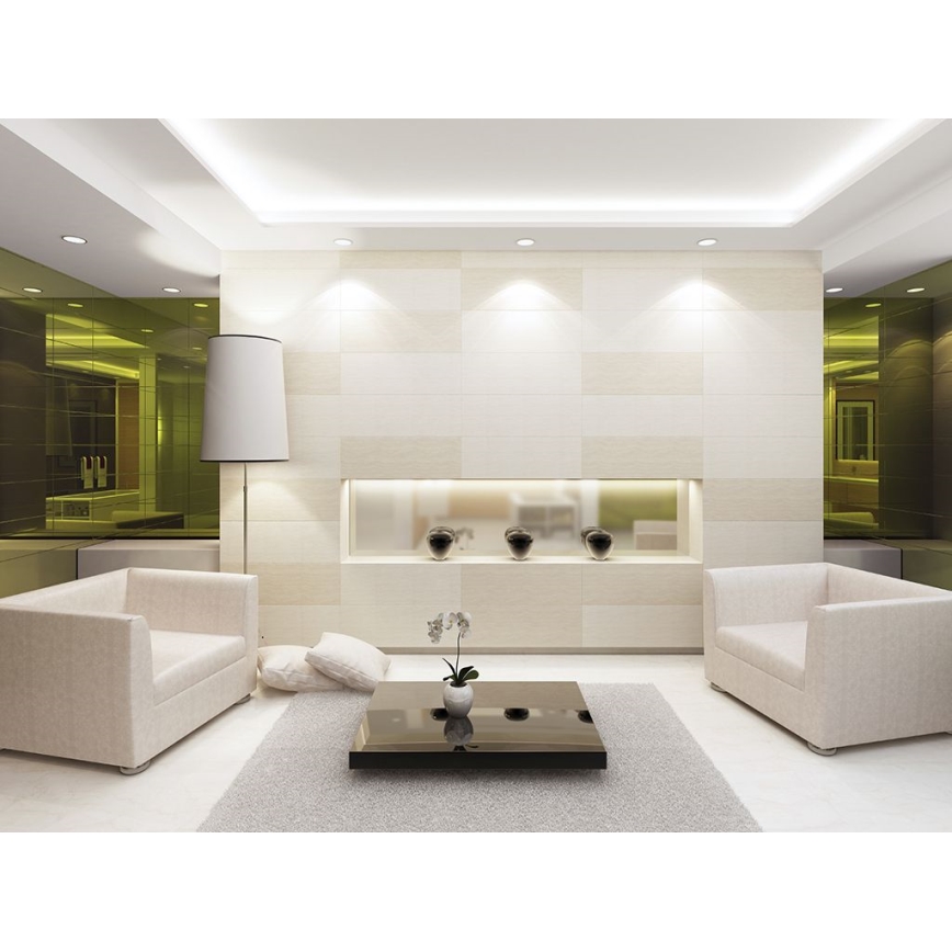 LED2 - Lámpara empotrada para baño SLIM LED/10W/230V IP43 CRI 90