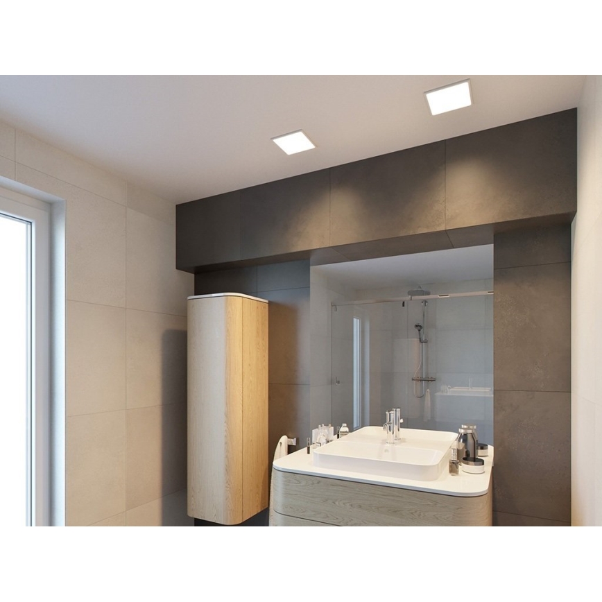LED2 - Lámpara empotrada para baño SLIM LED/10W/230V IP43 CRI 90