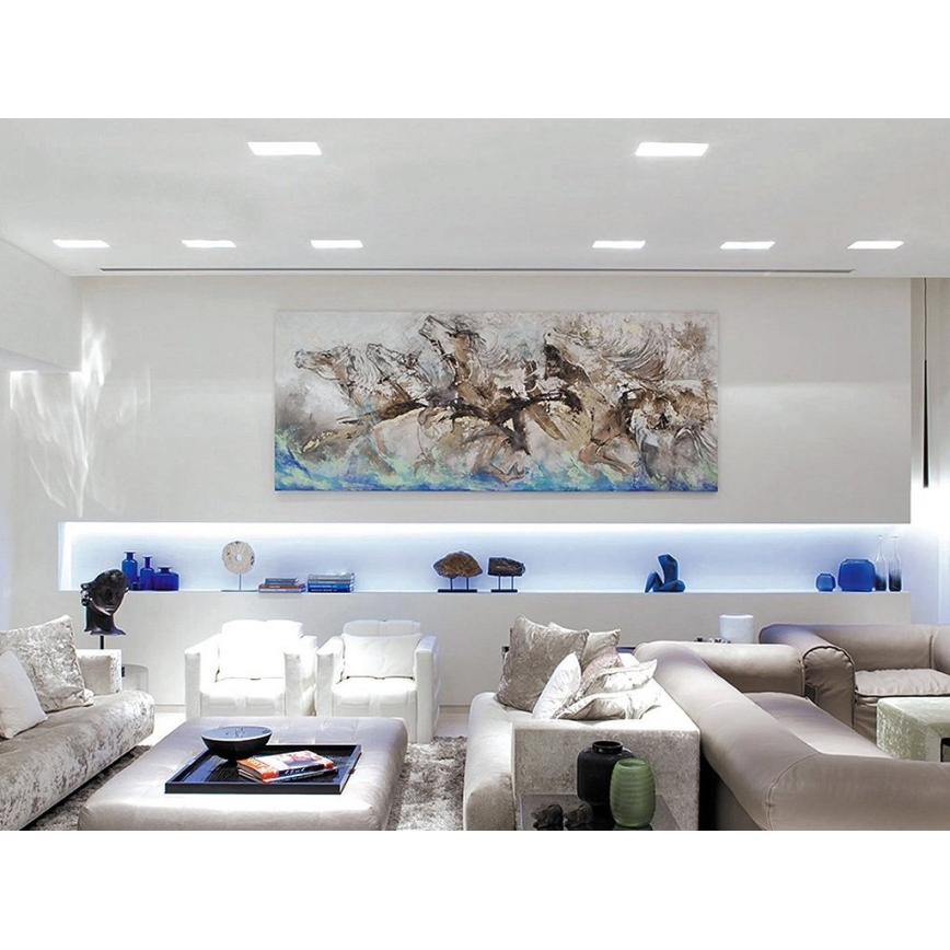 LED2 - Lámpara empotrada para baño SLIM LED/10W/230V IP43 CRI 90