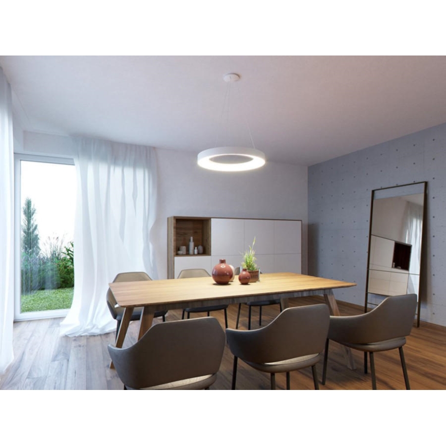 LED2 - Lámpara LED colgante BELLA LED/50W/230V 3000K diá. 60 cm blanco