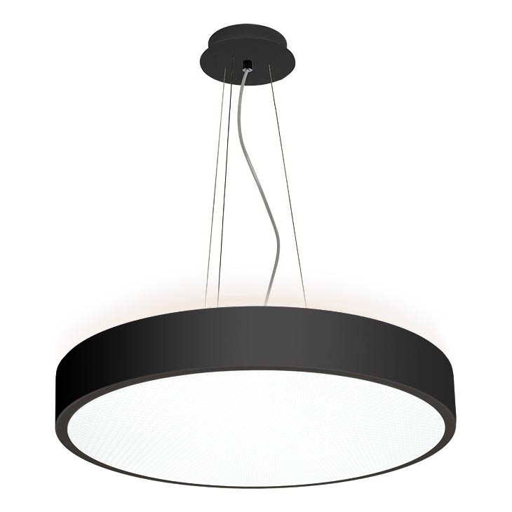 LED2 - Lámpara LED colgante ROTO LED/48W/230V 2700K/3300K/4000K IP40 negro diá. 40 cm