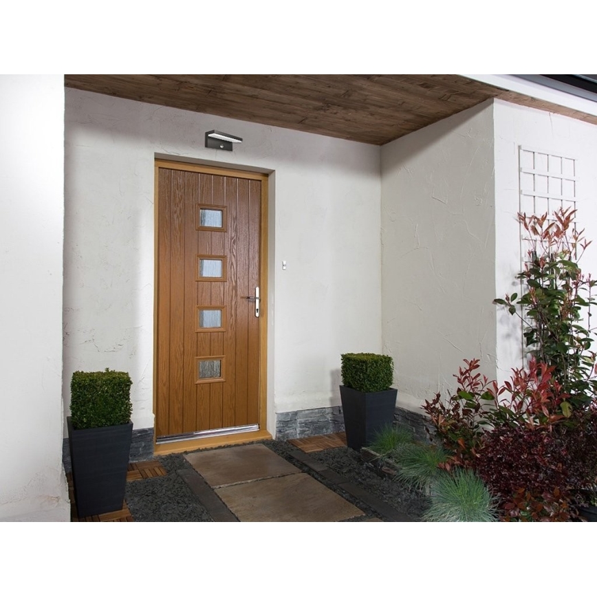 LED2 - Aplique LED de exterior con sensor HUGO LED/9W/230V IP54 3000K/4000K