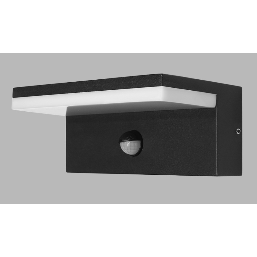 LED2 - Aplique LED de exterior con sensor HUGO LED/9W/230V IP54 3000K/4000K