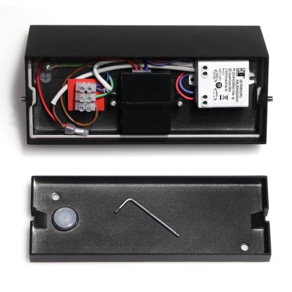 LED2 - Aplique LED de exterior con sensor HUGO LED/9W/230V IP54 3000K/4000K