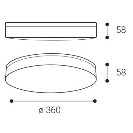 LED2 - Plafón LED para baño YPSO LED/30W/230V 3000/4000K IP54 Ø 36 cm blanco