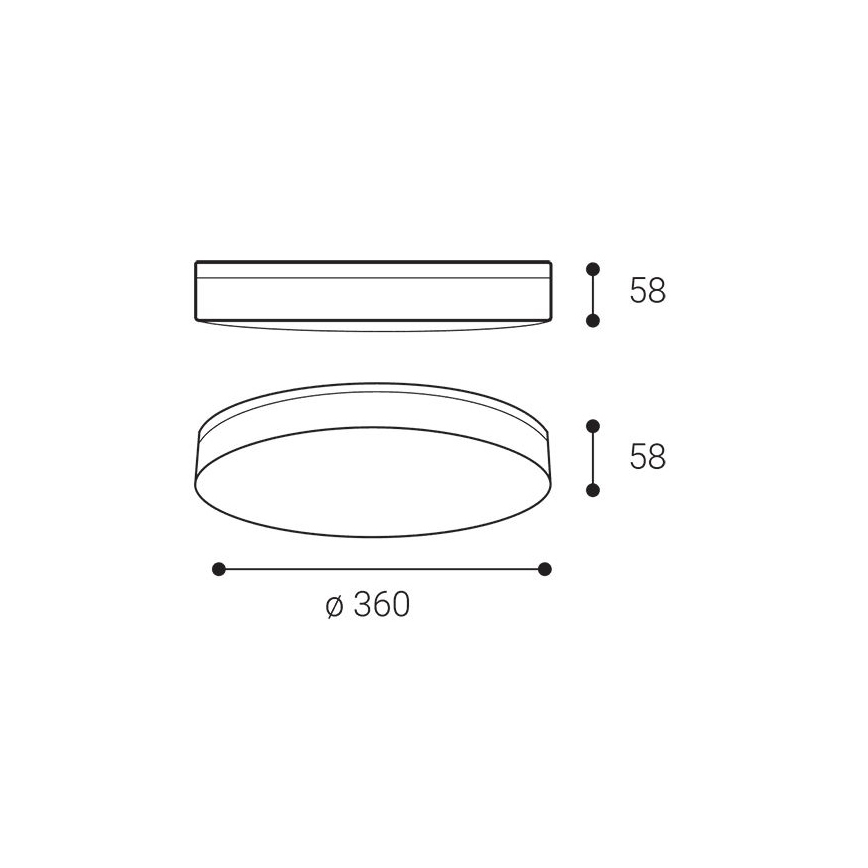 LED2 - Plafón LED para baño YPSO LED/30W/230V 3000/4000K IP54 Ø 36 cm blanco