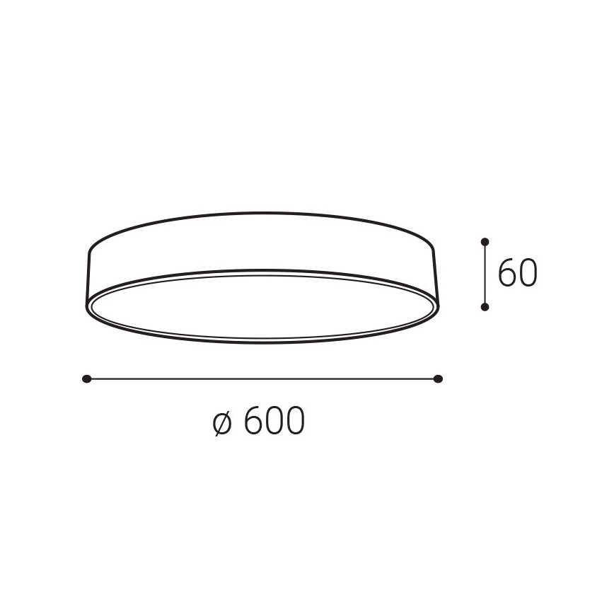 LED2 - Luminaria de techo LED MONO SLIM LED/60W/230V 3000K/4000K Ø 60 cm blanca