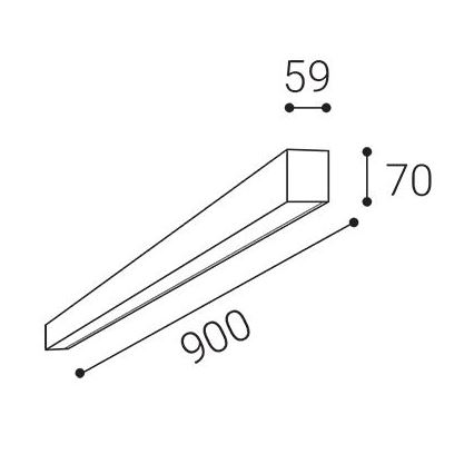 LED2 - Luminaria de techo LED NOLI LED/30W/230V 3000/3500/4000K 90 cm negra