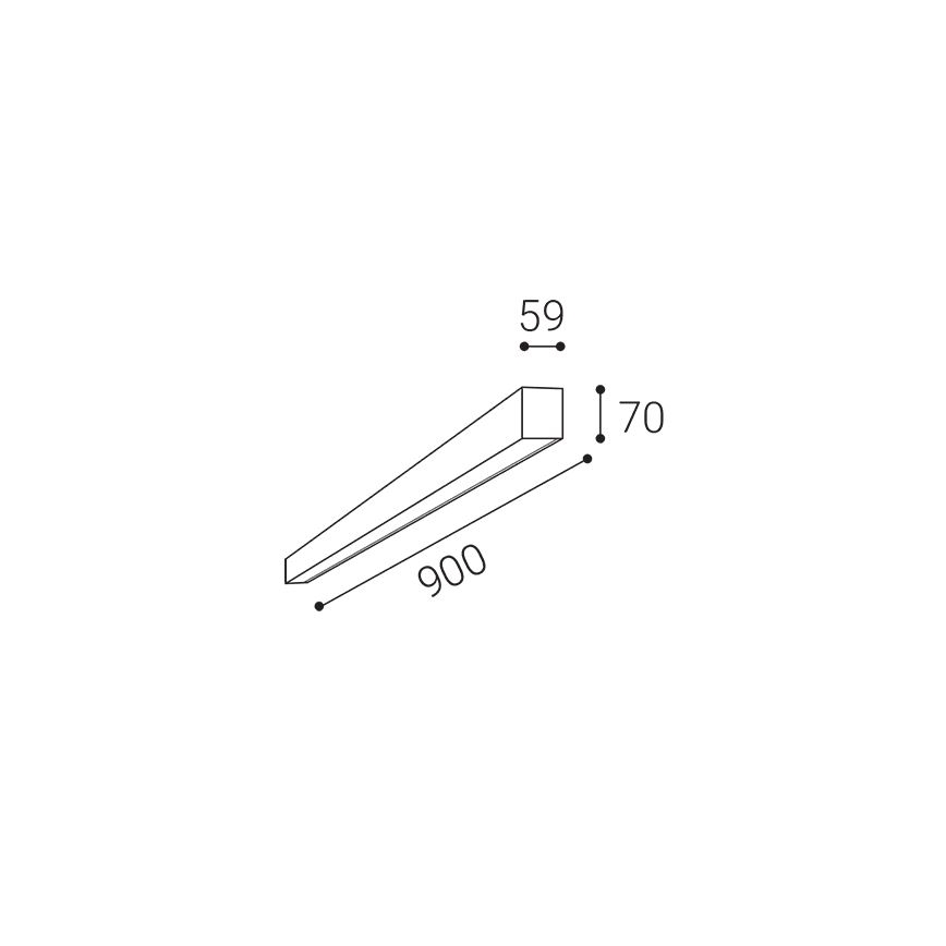 LED2 - Luminaria de techo LED NOLI LED/30W/230V 3000/3500/4000K 90 cm negra