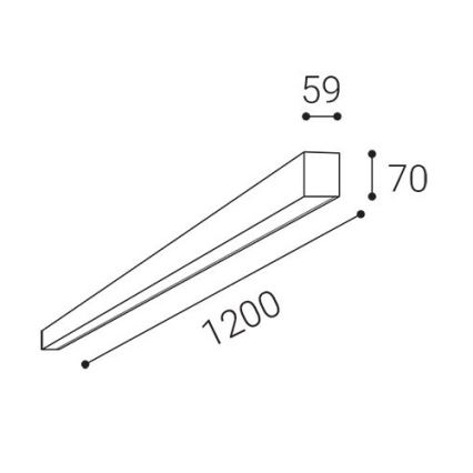 LED2 - Luminaria de techo LED NOLI LED/40W/230V 3000/3500/4000K 120 cm negra