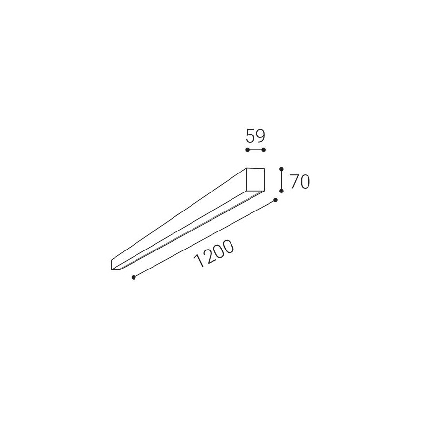 LED2 - Luminaria de techo LED NOLI LED/40W/230V 3000/3500/4000K 120 cm negra