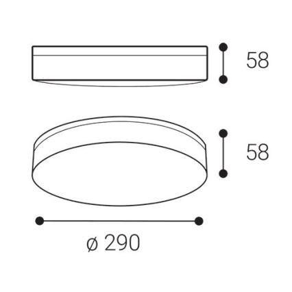 LED2 - Lámpara de techo LED para baño YPSO LED/22W/230V 3000/4000K IP54 Ø 29 cm blanca
