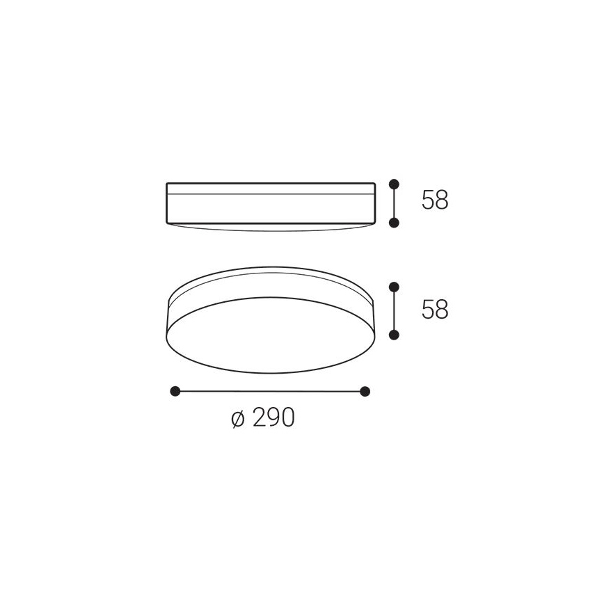 LED2 - Lámpara de techo LED para baño YPSO LED/22W/230V 3000/4000K IP54 Ø 29 cm blanca