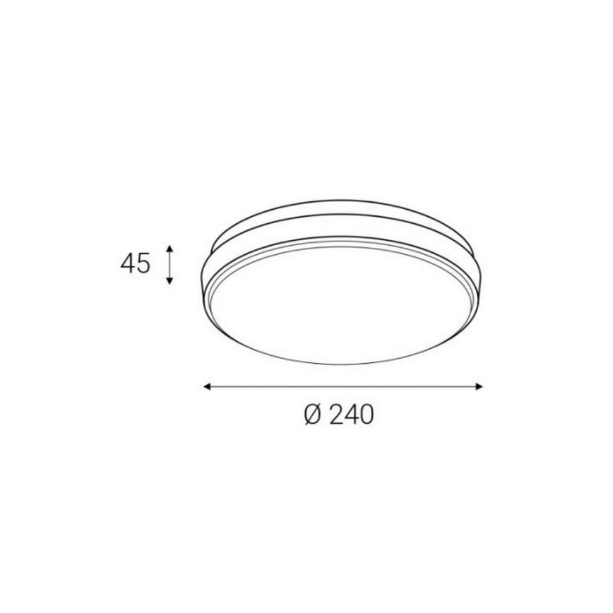 LED2 - Plafón exterior LED LUNA LED/25W/230V IP54 redondo