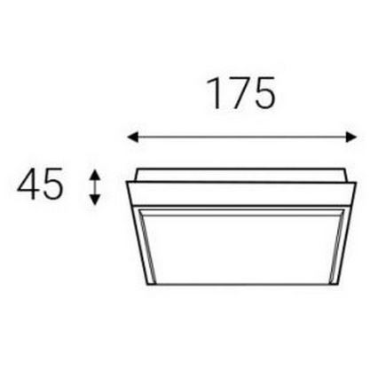 LED2 - Plafón exterior LED QUADO LED/10W/230V antracita IP54