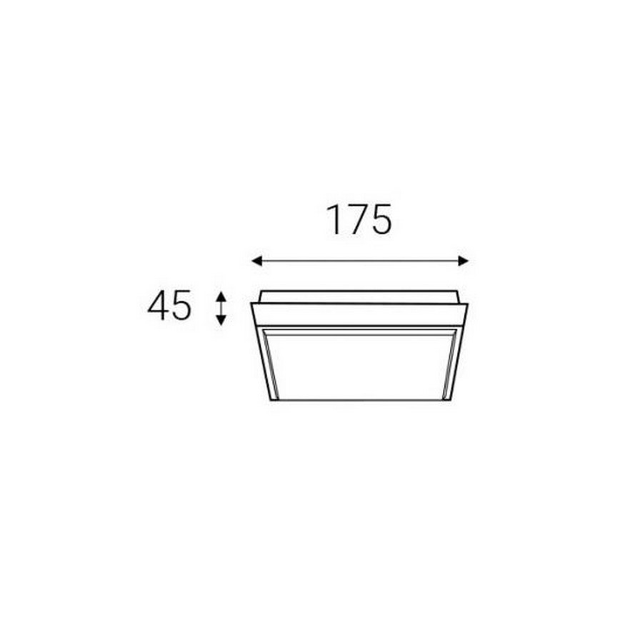 LED2 - Plafón exterior LED QUADO LED/10W/230V antracita IP54
