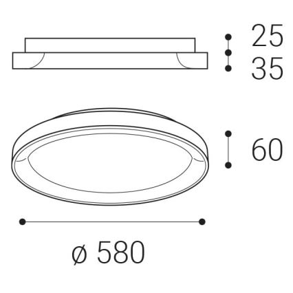 LED2 - Plafón LED BELLA LED/48W/230V 3000K/4000K negro