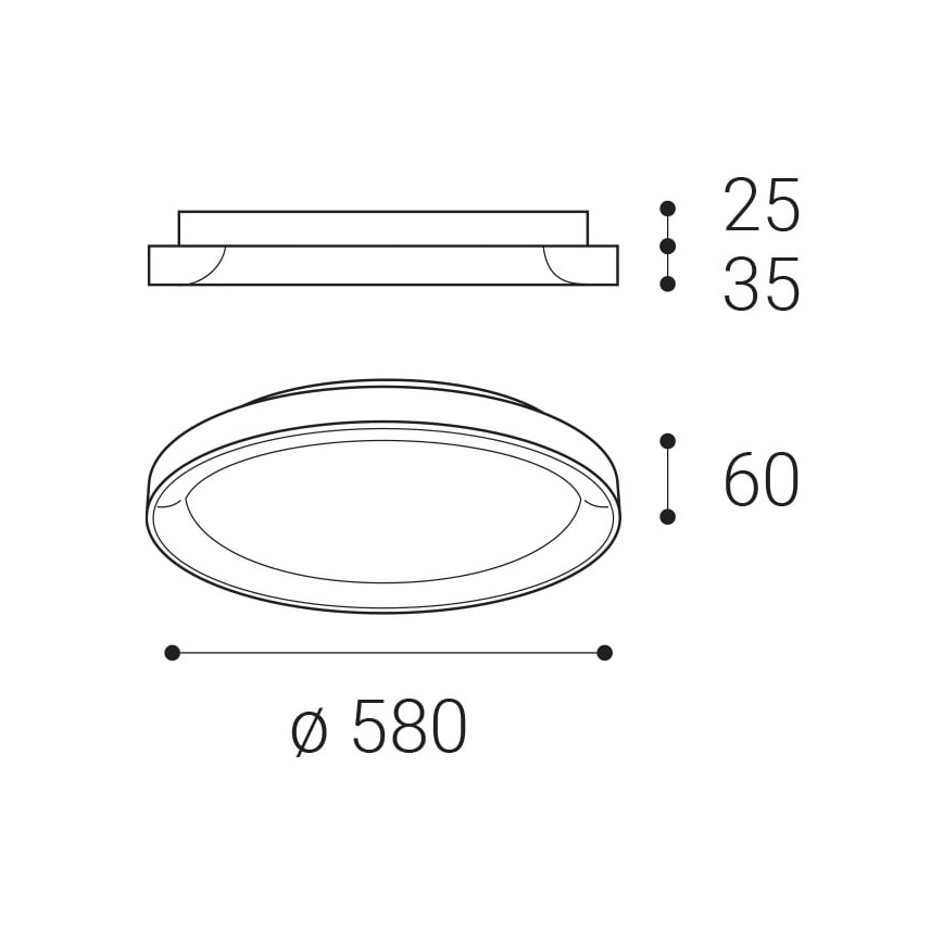 LED2 - Plafón LED BELLA LED/48W/230V 3000K/4000K negro
