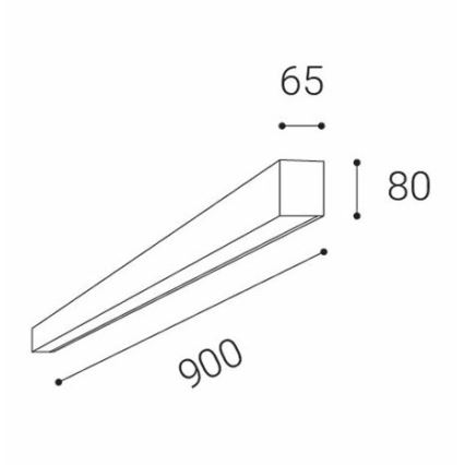 LED2 - Plafón LED LINO LED/24W/230V 3000K/3500K/4000K blanco 90 cm