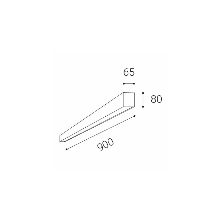 LED2 - Plafón LED LINO LED/24W/230V 3000K/3500K/4000K blanco 90 cm
